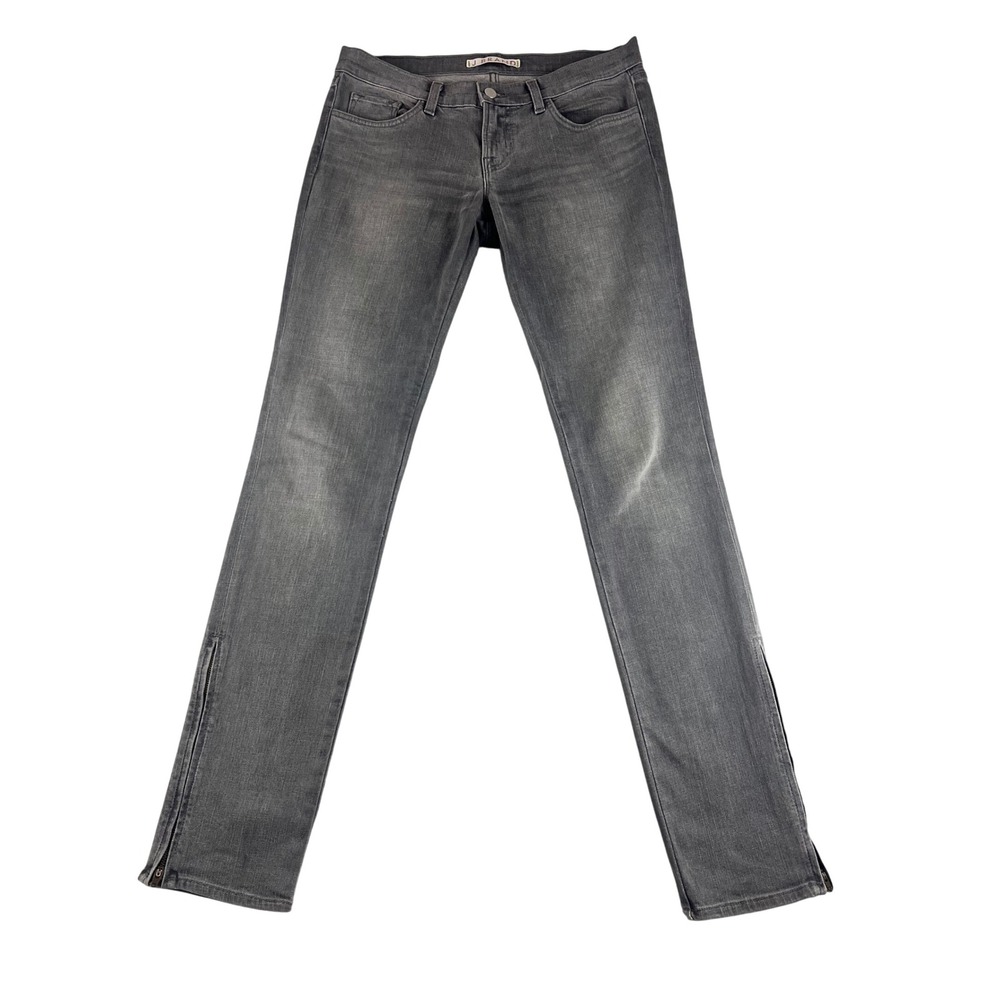 J Brand The Deal Gray Wash Skinny Jeans Size 29 Ankle Zipper Low Rise Denim